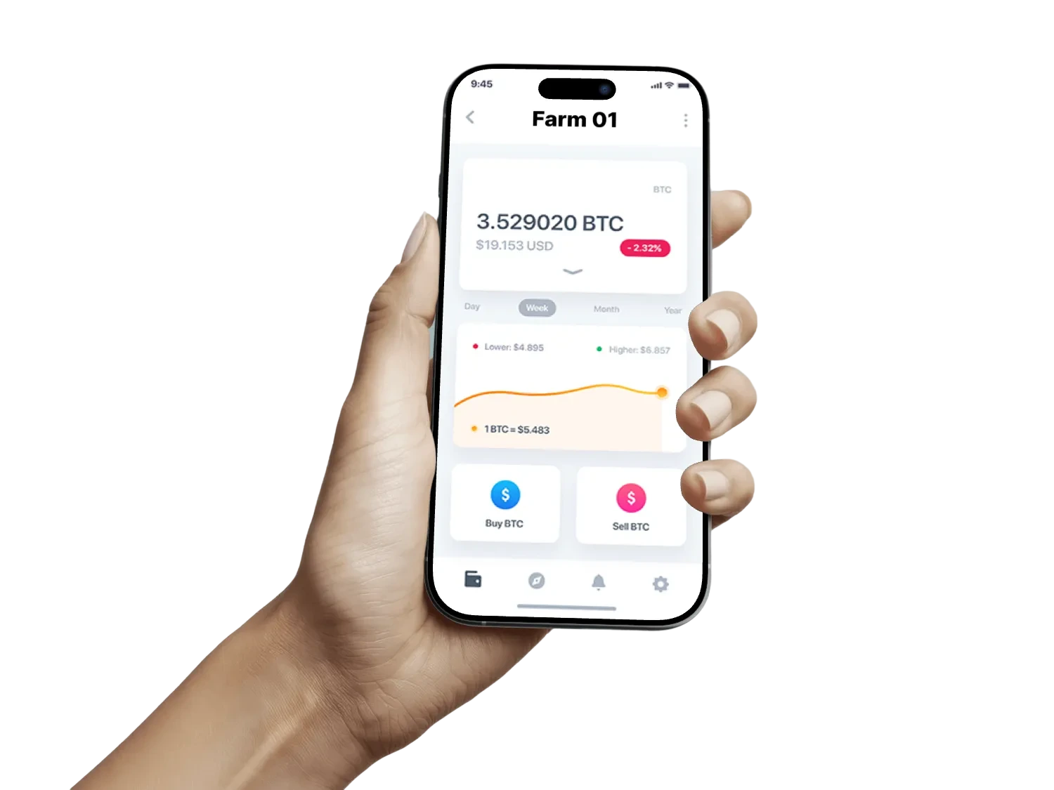 Mobile app interface